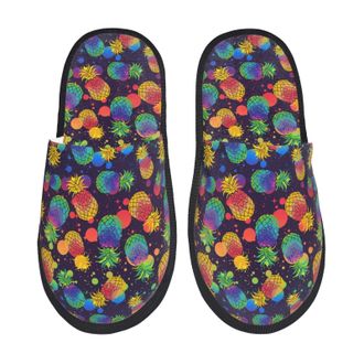 Generic House Slippers Colorful Pineapples Soft Slipper Unisex House Shoes For Winter Travel Women M