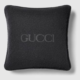 Gucci Wool Bouclé Cushion, Grey