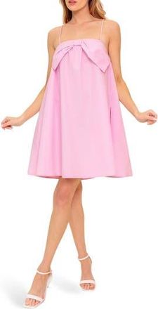 Flying Tomato Solid Bow Cotton Dress in Light Pink at Nordstrom Rack, Size Medium