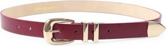 Petit Moments Atlas Faux Leather Belt in Red/Gold at Nordstrom, Size X-Small