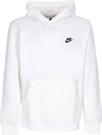 Nike Lichte Clubhoodie met Capuchon - Heren - Sportshirts - Wit - XL - Katoen - Fitness