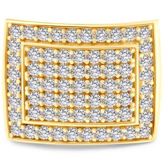 Pompeii3 3Ct Mens Diamond Ring in 10k Gold Lab Grown