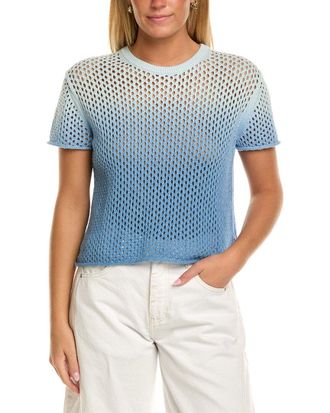 Velvet Poppy Short Sleeve Cashmere-Blend Sweater