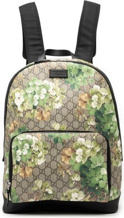 Gucci Beige Blue Pvc Leather Backpack (Pre-Owned)