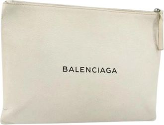Balenciaga Pre-owned Clutches, female, White, Size: ONE SIZE Pre-owned Vintage Clutch Bag