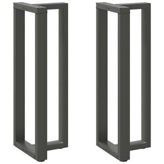 Berkfield Home Bar Table Legs T-Shaped&not;2 pcs Anthracite 50x35x(110-111) cm Steel in Black