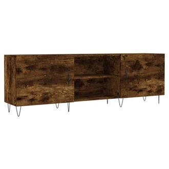 Berkfield Home TV Cabinet Smoked Oak 150x30x50 cm Engineered Wood in Brown | Size: 150 x 30 x 50 cm