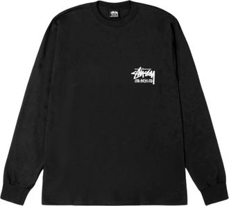 St&uuml;ssy Tops, Heren, Zwart, L, Katoen, Long Sleeve Tee