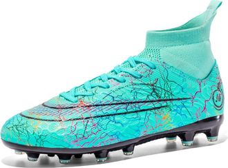 Generic Mens Breathable High Top Short Nails Teen Fashion Football Shoes, Spikes -- Moonlight, 6.5 UK