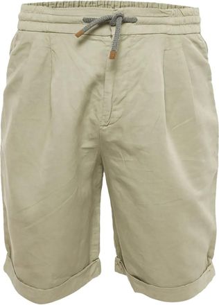 Brunello Cucinelli Shorts met trekkoord - Groen