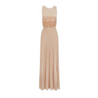 Elisabetta Franchi Gowns, female, Beige, Size: L Red Carpet Dress