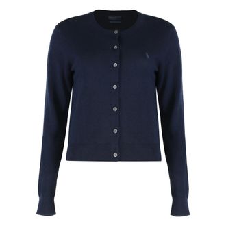 Polo Ralph Lauren Cardigans, female, Blue, Size: XS Cardigan in wool