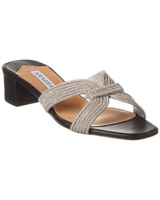 Aquazzura Crystal 35 Leather Sandal