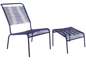 Schubiger M&ouml;bel Spaghetti-Lounger-Hochlehner + Hocker S&auml;ntis