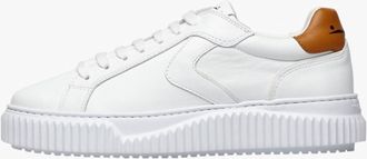 Voile Blanche Womens Lipari Round Toe Sneakers In Brown/ White