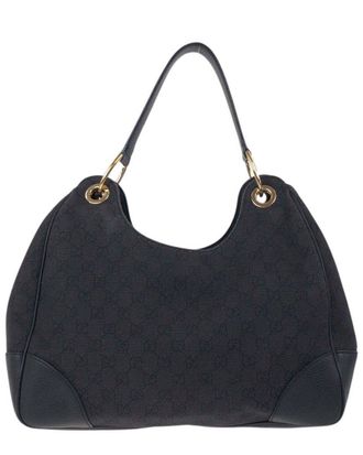 Gucci Black Gg Canvas Shoulder Bag (Authentic Pre-Loved)