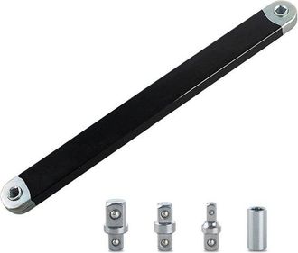 OEM Juego De Llaves De Extensi&oacute;n De Trinquete Descentradas De 38 Cm (15 Pulgadas), Mango Resistente, Extensi&oacute;n De Llave De Vaso Manual, Color Negro