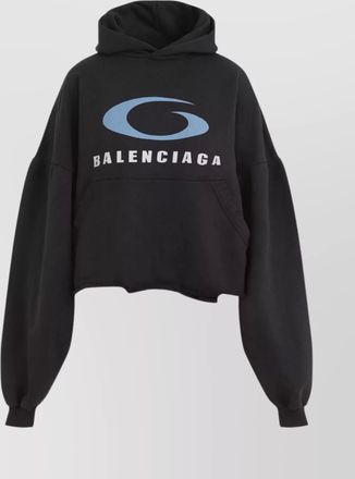 Balenciaga cropped hoodie kangaroo pockets