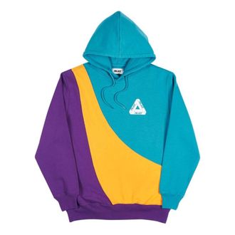 Palace Sweeper Hood Teal/Gold/Purple Colorblock Unisex P14CS018