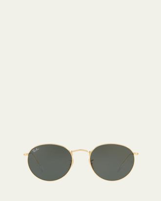 Ray-Ban Gradient Round Metal Sunglasses, 53MM