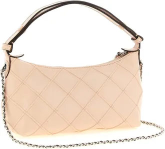 Tory Burch Womens Fleming Shoulder Bag Beige Cow Leather