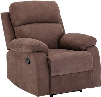 Vente-Unique Sill&oacute;n relax de tela TOLZANO - Marr&oacute;n