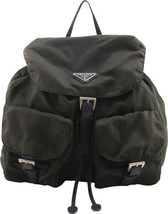 Prada Khaki Nylon Backpack (Pre-Owned)
