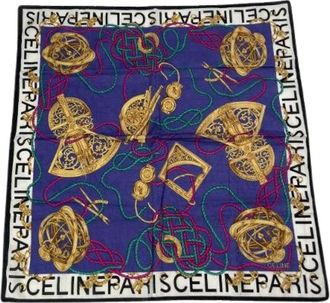 Celine Pre-owned Zijden Sjaal - Dames - Vintage Accessoires - Veelkleurig - ONE Size - Vintage