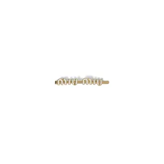 Miu Miu Enameled Metal Hair Clip, Woman, White