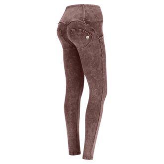Freddy Pantaloni push up WR.UP vita alta con bottoni bleached