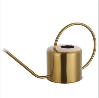 Infinite Regadera (1,3 L) Con Boquilla Larga De Acero Inoxidable Color Oro Para Plantas De Interior Y Jard&iacute;n, Decoraci&oacute;n Vintage