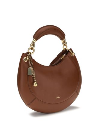 Chlo&eacute; Womens Marcie Shoulder Bag Blushy Brown Calf Leather Bos Taurus