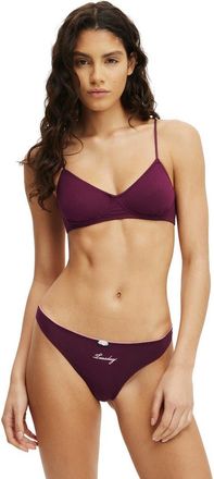 Cotton On Womens Demi Jersey Bralette in Blackcurrant at Nordstrom, Size X-Small