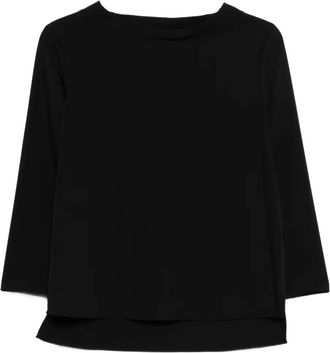 Xacus Blouse met ronde hals - Zwart