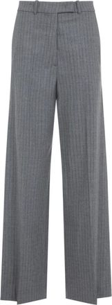 Frankie Shop Broeken, Dames, Grijs, S, Wol, Wijde Broeken