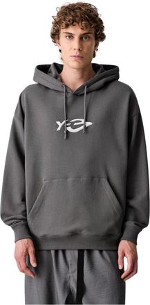 Yohji Yamamoto Liquid LG FT HD Hoodie - Heren - Hoodies - Grijs - L - Katoen - Hoodies & sweatvesten