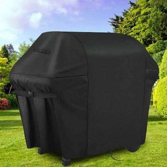 OEM Funda Para Barbacoa, 600d, Impermeable, Doble Capa (80 X 66 X 100 Cm, Negra)