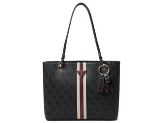 Guess Noelle Small Tote Handbags Coal Logo, Polyurethane