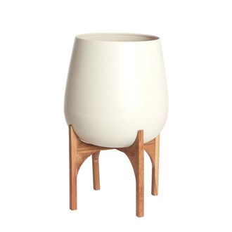 Light & Living Tarro Blanco De Metal Elegante Light & Living Karuna