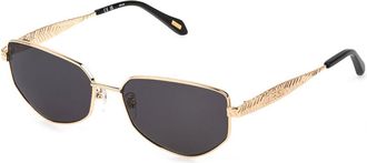 Just Cavalli SJC200 0300 Womens Sunglasses Gold Size 58