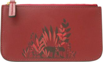 Cartier Bordeaux Leather Coin Purse/Coin Case (Pre-Owned)