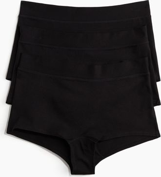 H&M 3er-Pack Baumwollslips Shortie - Schwarz