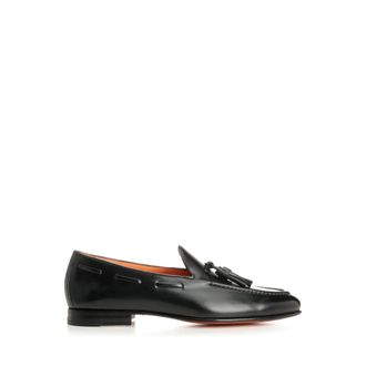 Santoni Heren, Schoenen, Zwart, Maat: 44 EU Leer