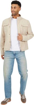 Brave Soul Heren Harrington Jas (Cr&egrave;me)