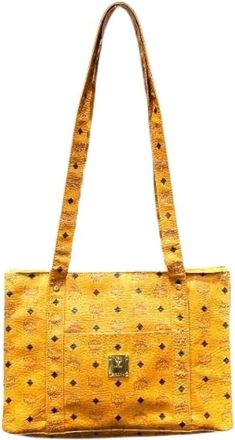 MCM Pre-owned Tote Bags, male, Brown, Size: ONE SIZE Pre-owned Visetos Leather Tote Bag