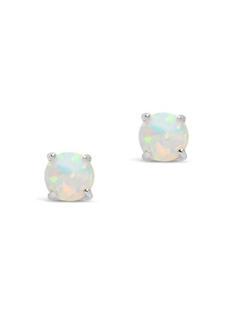 Sterling Forever Sterling Silver 6mm Opal Studs