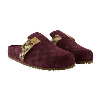 Burberry Womens Slipper Burgundy Calfskin