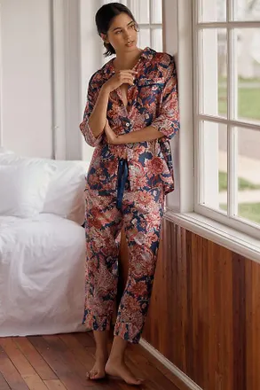 Papinelle Sleepwear Ella Cotton-Silk Crop Pajama Set