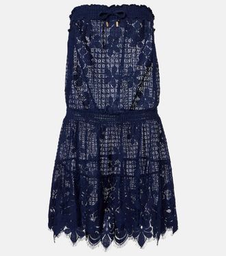 Melissa Odabash Isla HS cotton-blend lace romper