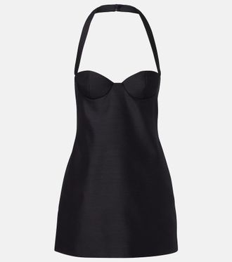 Magda Butrym Halterneck wool-blend bustier dress